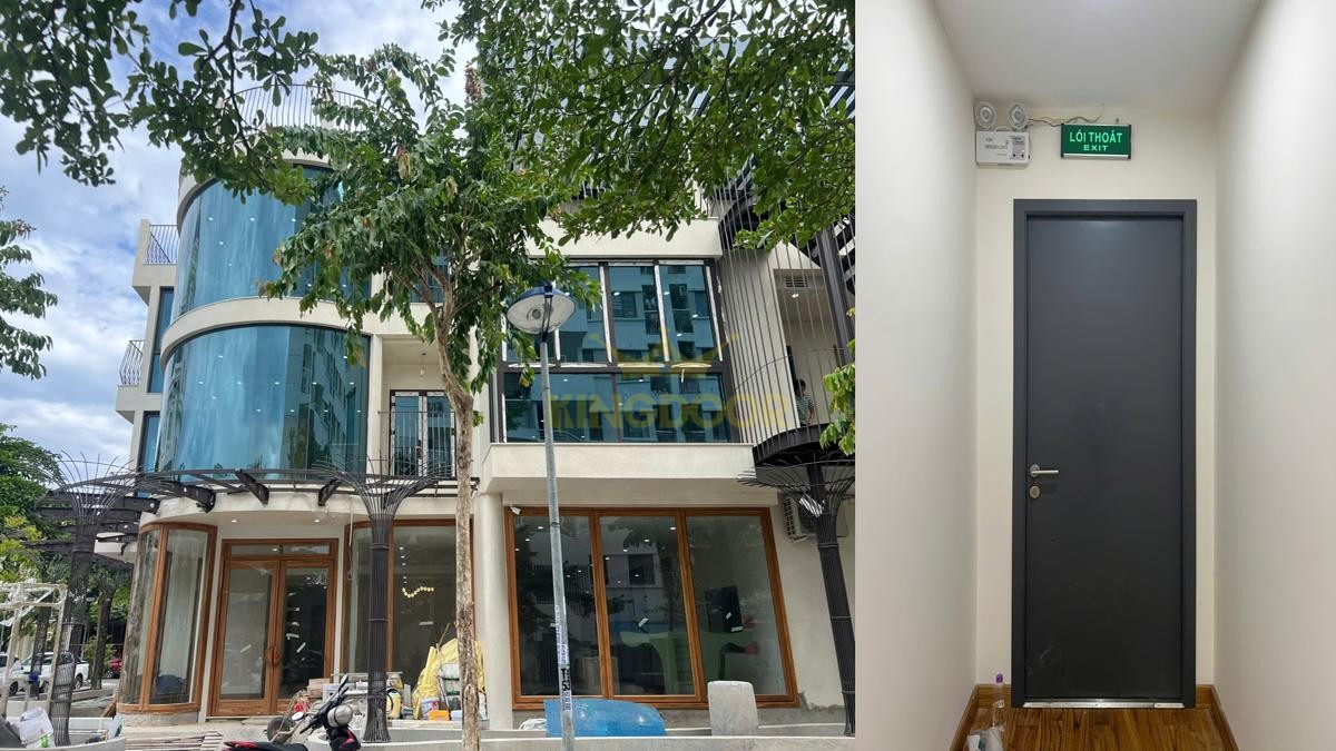 Cửa thoát hiểm chống cháy lắp đặt tại công trình nha khoa Nha Trang
